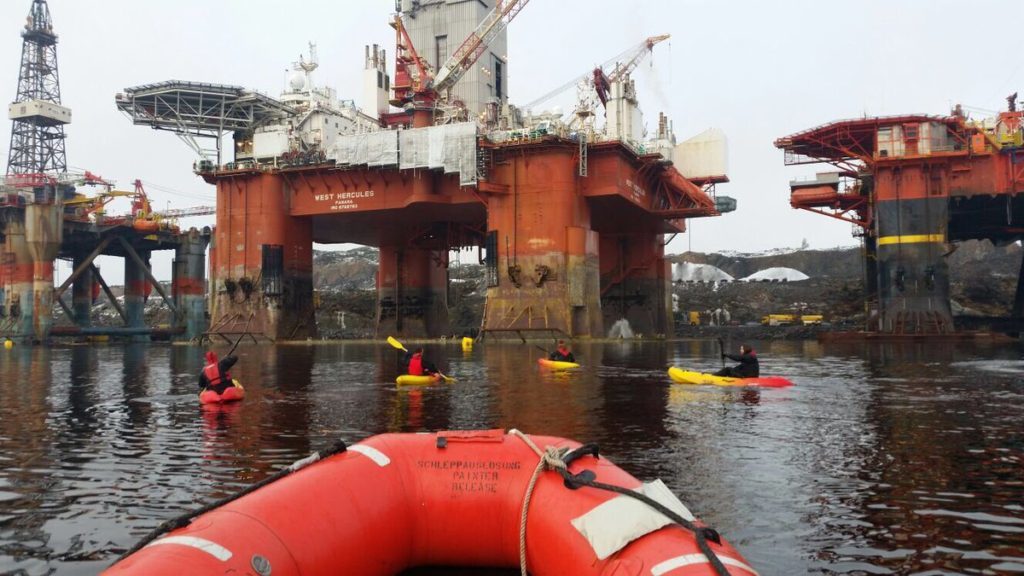 Greenpeace activists in Norway