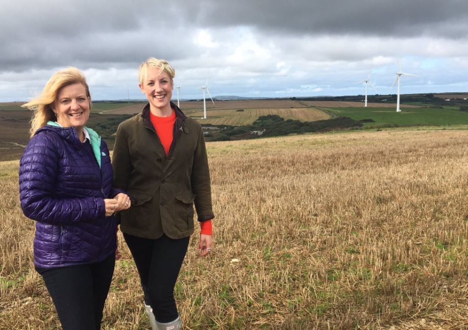 RenewableUK's Emma Pinchbeck (right) on BBC's Countryfile.