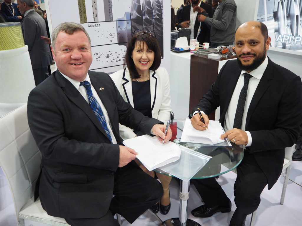 Alfie Cheyne, CEO of Ace Winches (left), Valerie Cheyne, CCO (middle), and Hazem Elleithy CEO of Petro Consult.