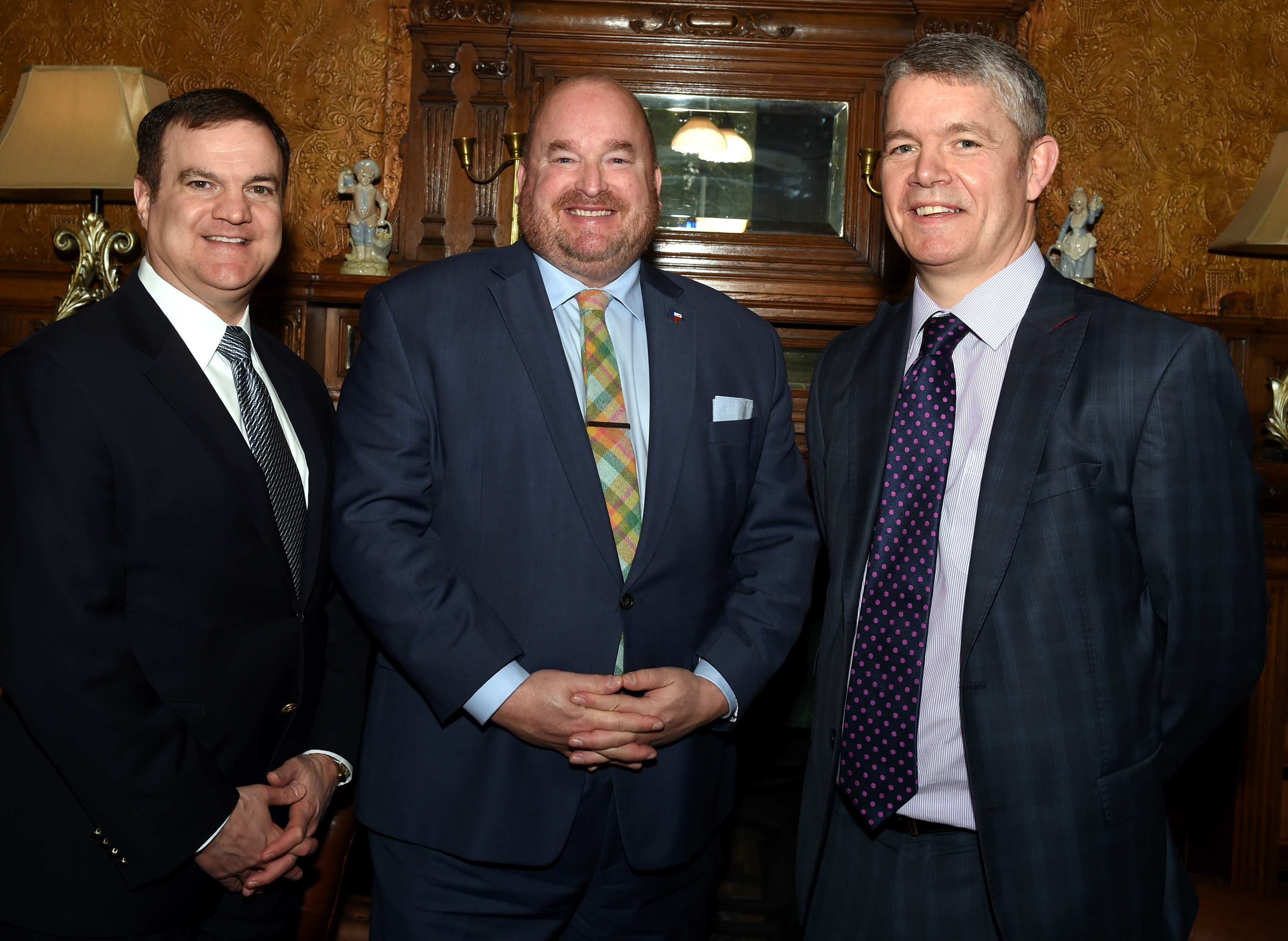 The Aberdeen-Houston gateway, 2018 annual knowledge sharing and networking lunch at Norwood Hotel, Aberdeen. In the picture are from left: Frank Landreneau, chief financial officer, PKF Texas: Jeffrey H D Blair, director Europe, Middle East and Africa, greater Houston Partnership and Ewan Cameron, SDI.