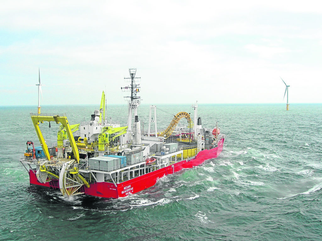 The Skagerrak cable laying vessel.