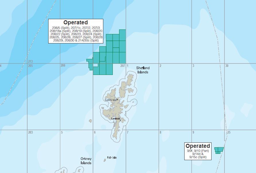 BP's main activity in today's licensing round has been west of Shetland.