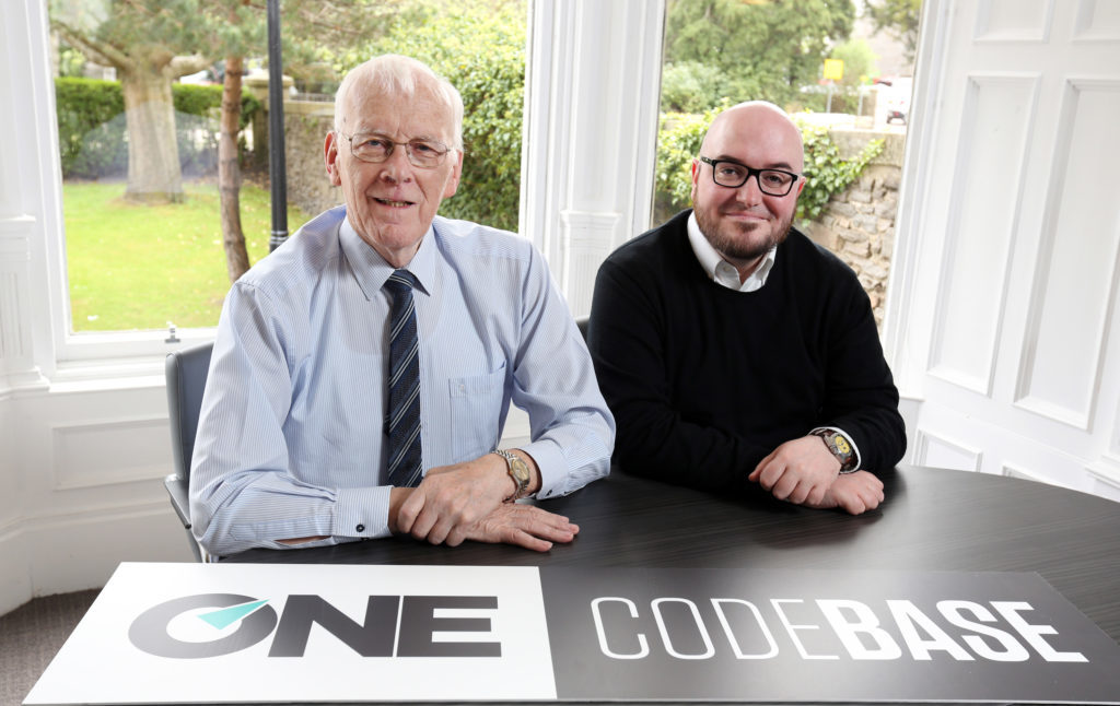 The launch of partnership between ONE and CodeBase. Picture shows Sir Ian Wood from ONE and Stephen Coleman from CodeBase.
Pic Karen Murray