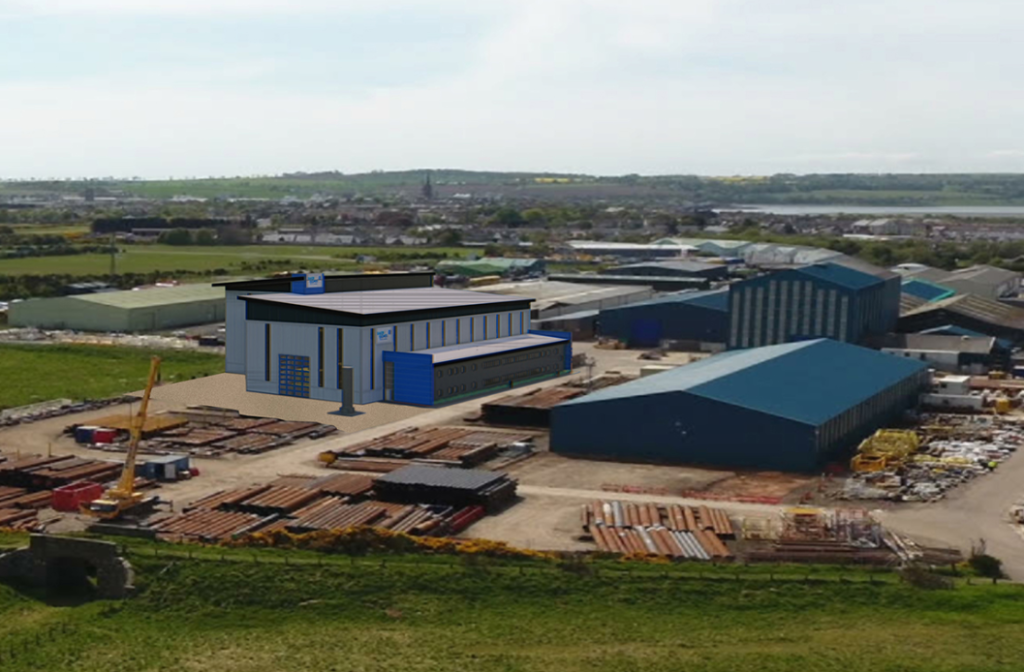 Baker Hughes, GE's base in Montrose, including an artist's impression of the new building, left.