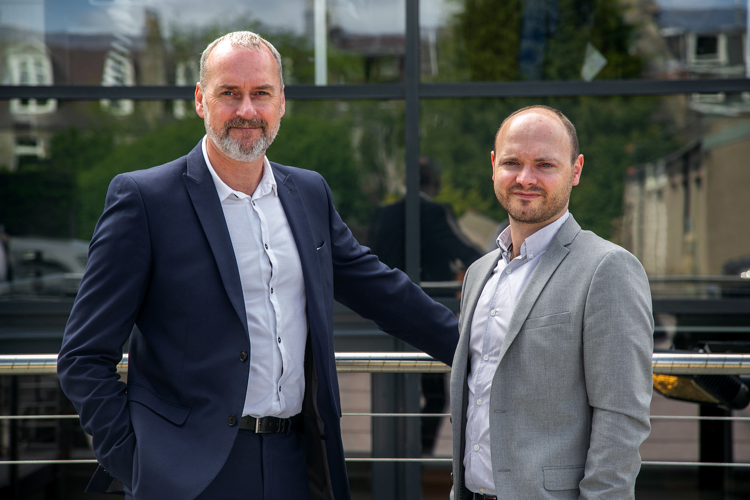 Managing director Graeme McGuire (left) and business development manager DJ Robertson of AV One Solutions at the Oil & Gas Technology Centre, Aberdeen.