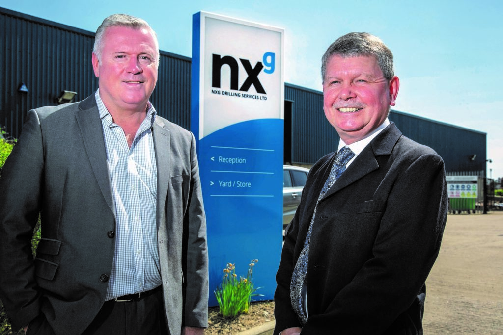 Top team … NXG managing director Rod Coffey, left, with former Weatherford UK managing director Ian McCartney