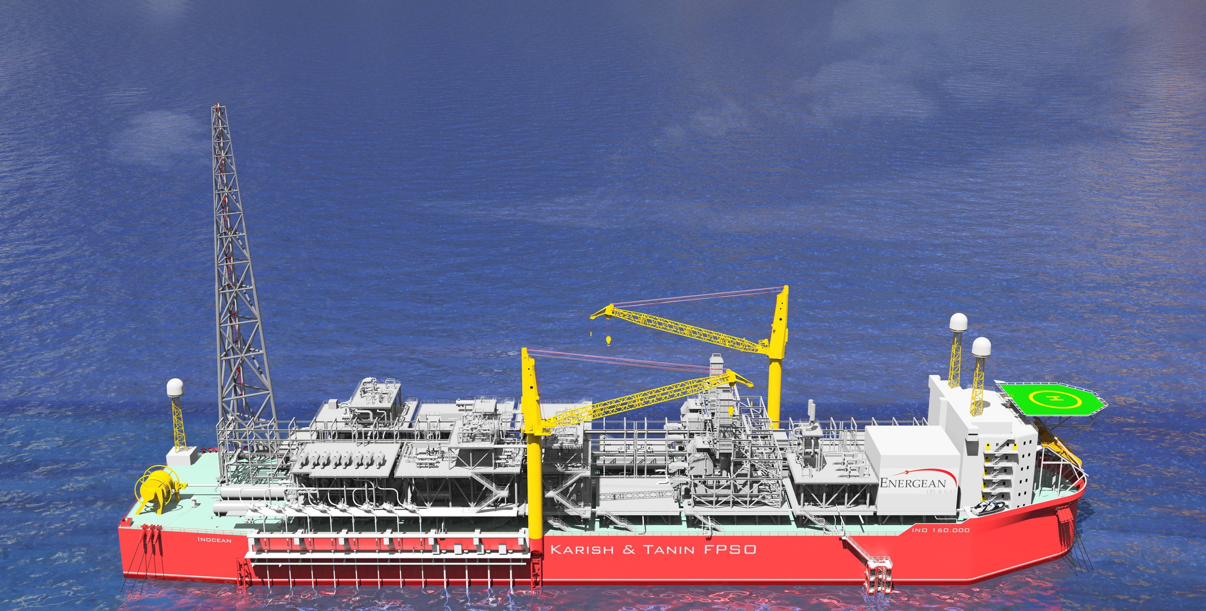 An artist's impression of the Karish and Tanin Floating Production Storage and Offloading unit