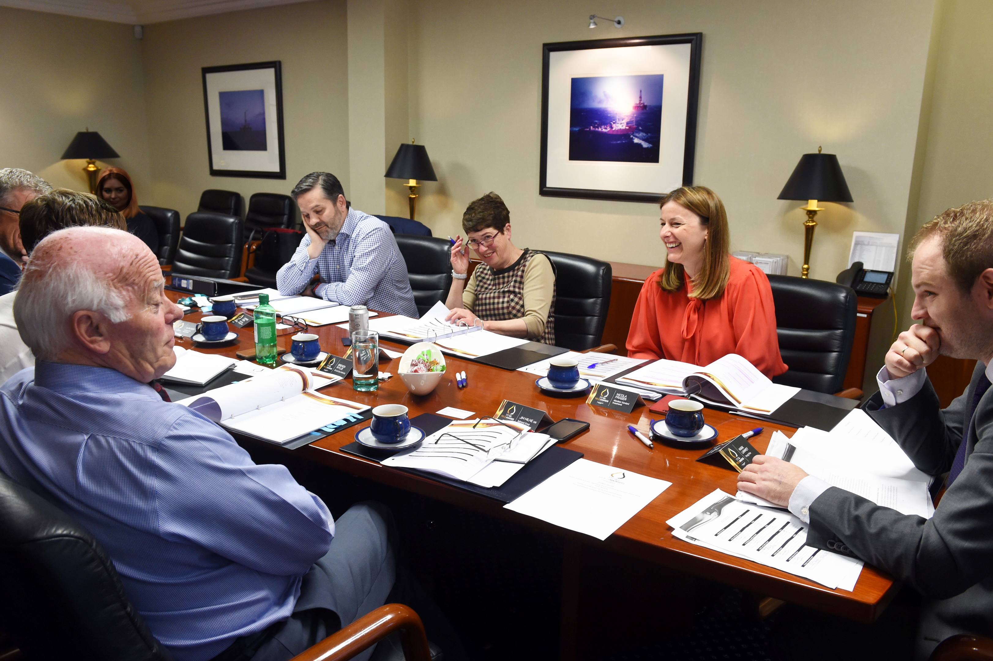 The judging session for the Gold awards at Simmons and Co International  Ltd, Waverly Place, Aberdeen. In the picture are from left: Jim Milne, Stephen Sheal, Morag McCorkindale and Nicola Fraser.