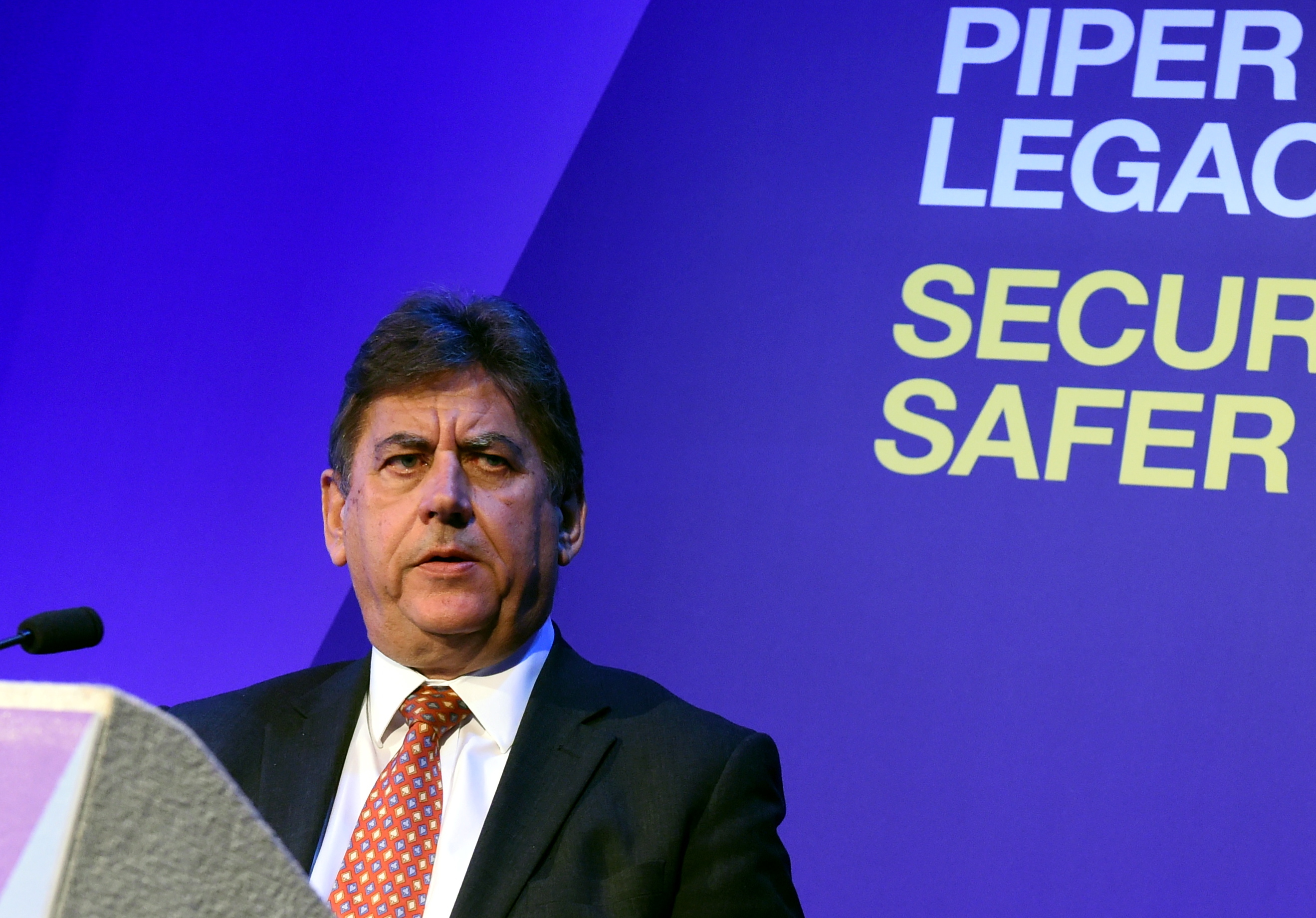 The Safety 30 Piper Alpha conference at AECC, Aberdeen. In the picture is Martin Temple, HSE chairman.