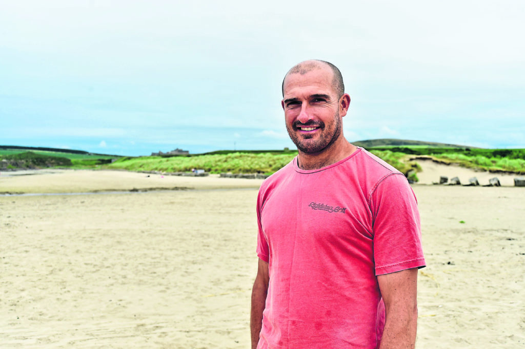 SANDEND COMMUNITY ORGANISER CRAIG SULLIVAN IS DELIGHTED THAT RUNNING POWER CABLES OVER THE BEACH FOR THE MORAY WEST WINDFARM IS NOT NOW GOING TO HAPPEN.