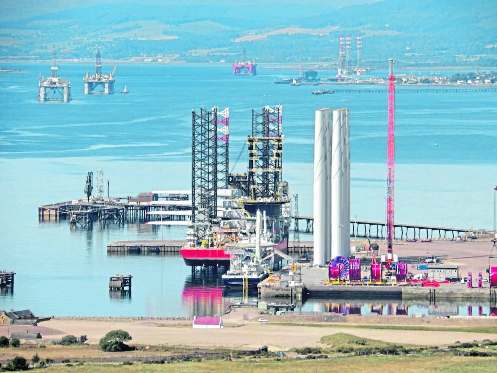 The Beatrice wind farm at Nigg Energy Park.