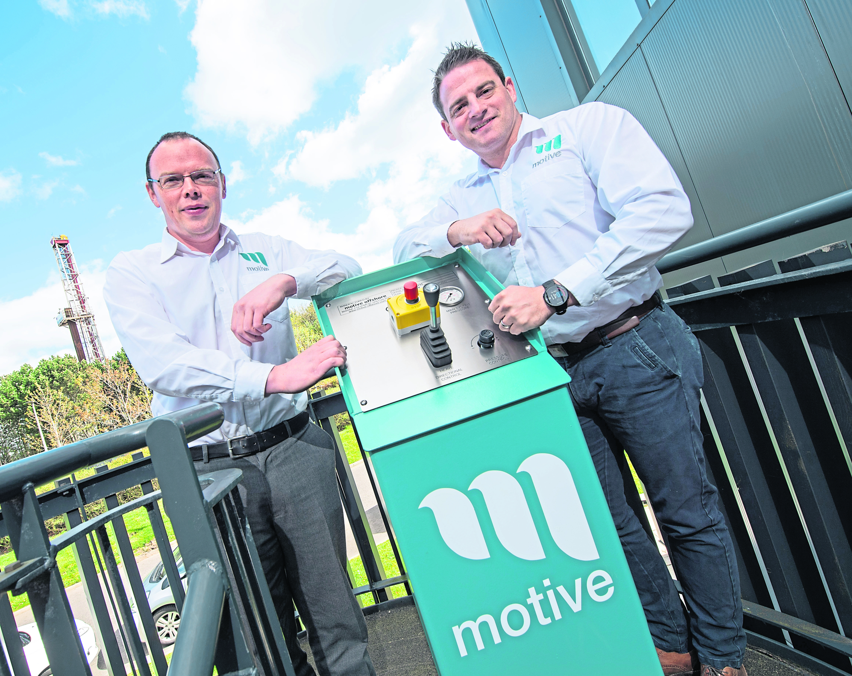 Motive Offshore Group director James Gregg, left, and Dave Acton