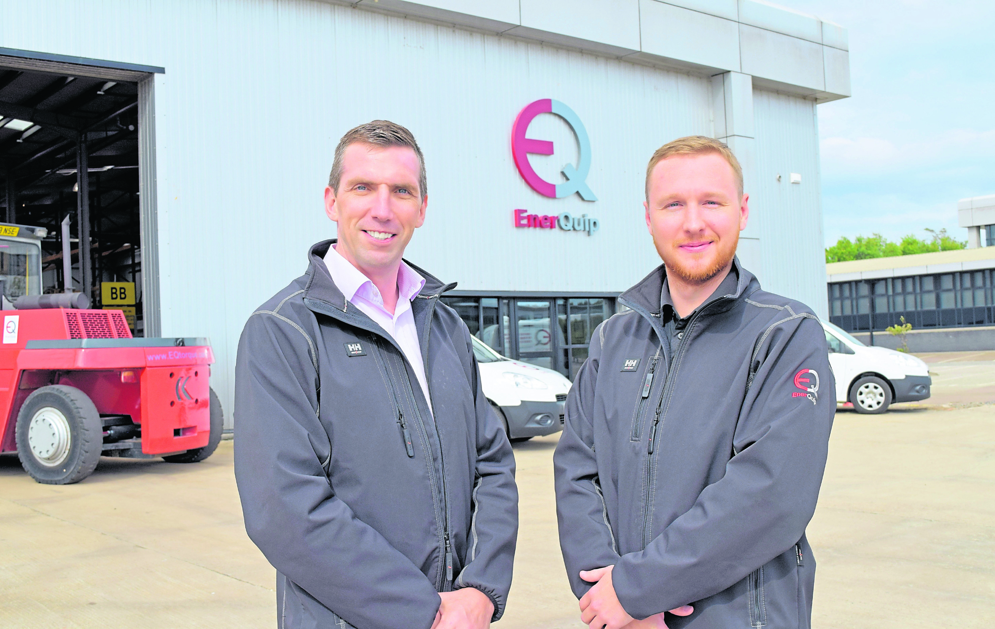 Barry Marshall, business development manager (L) and Andrew Robins, controls director (R), outside the new facility.