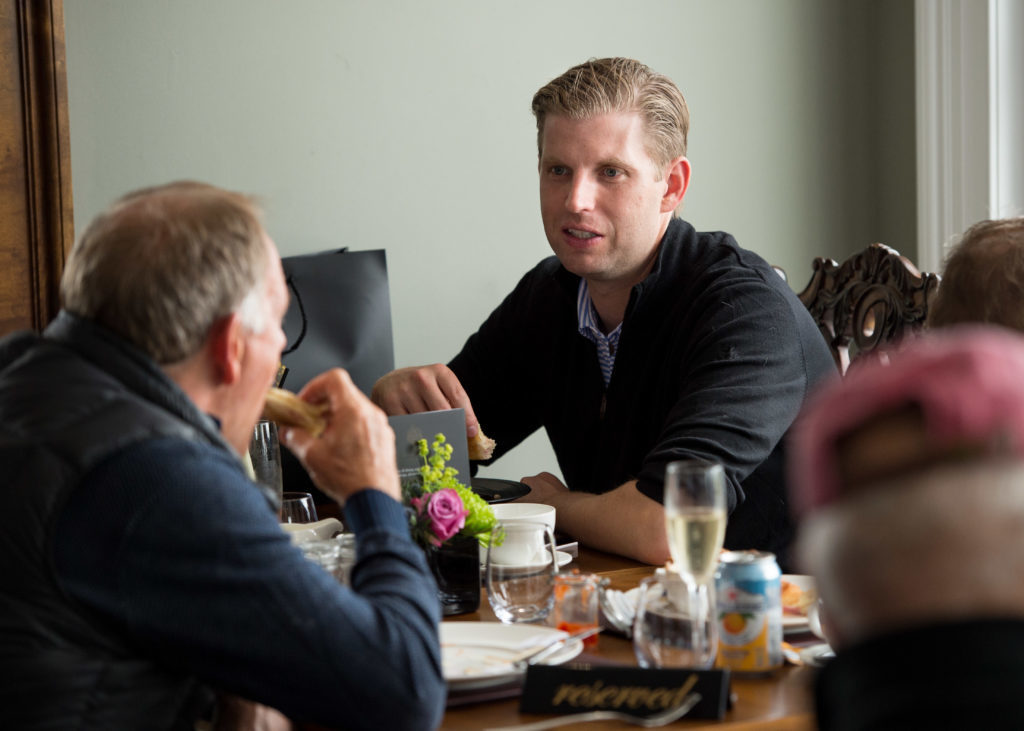 Eric Trump visit to Trump International.