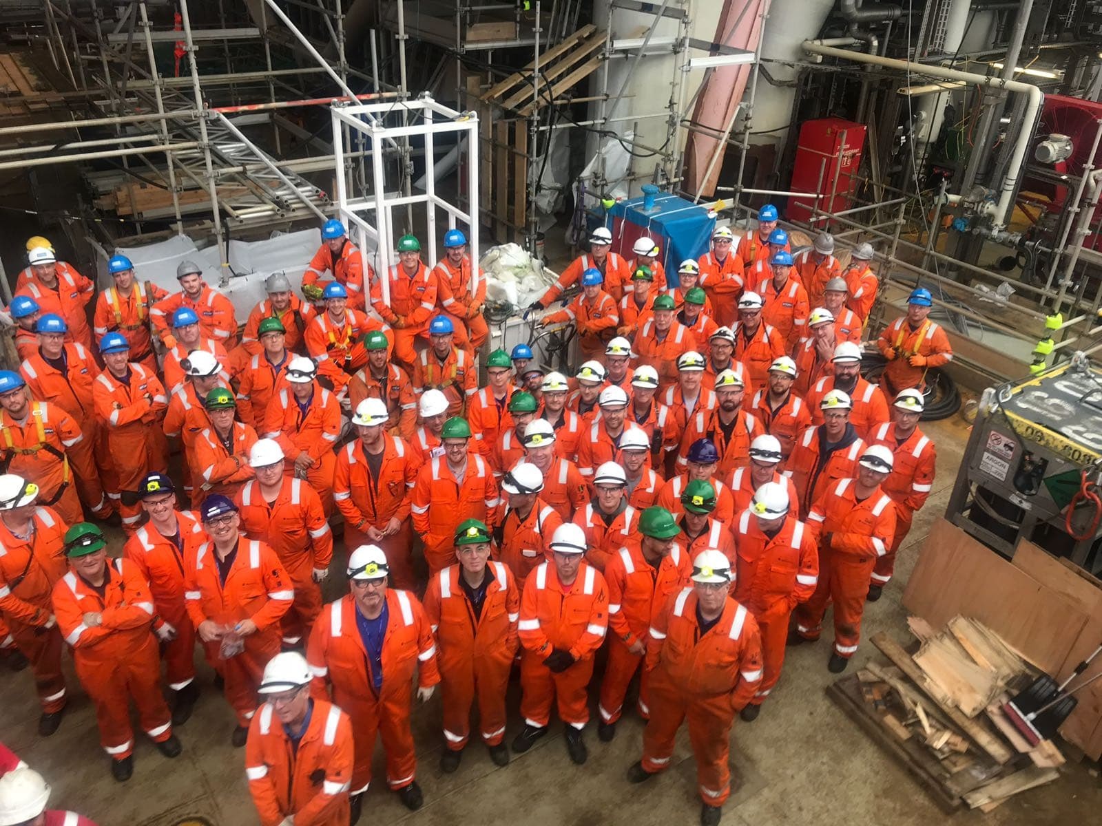 Workers on the Mariner platform,