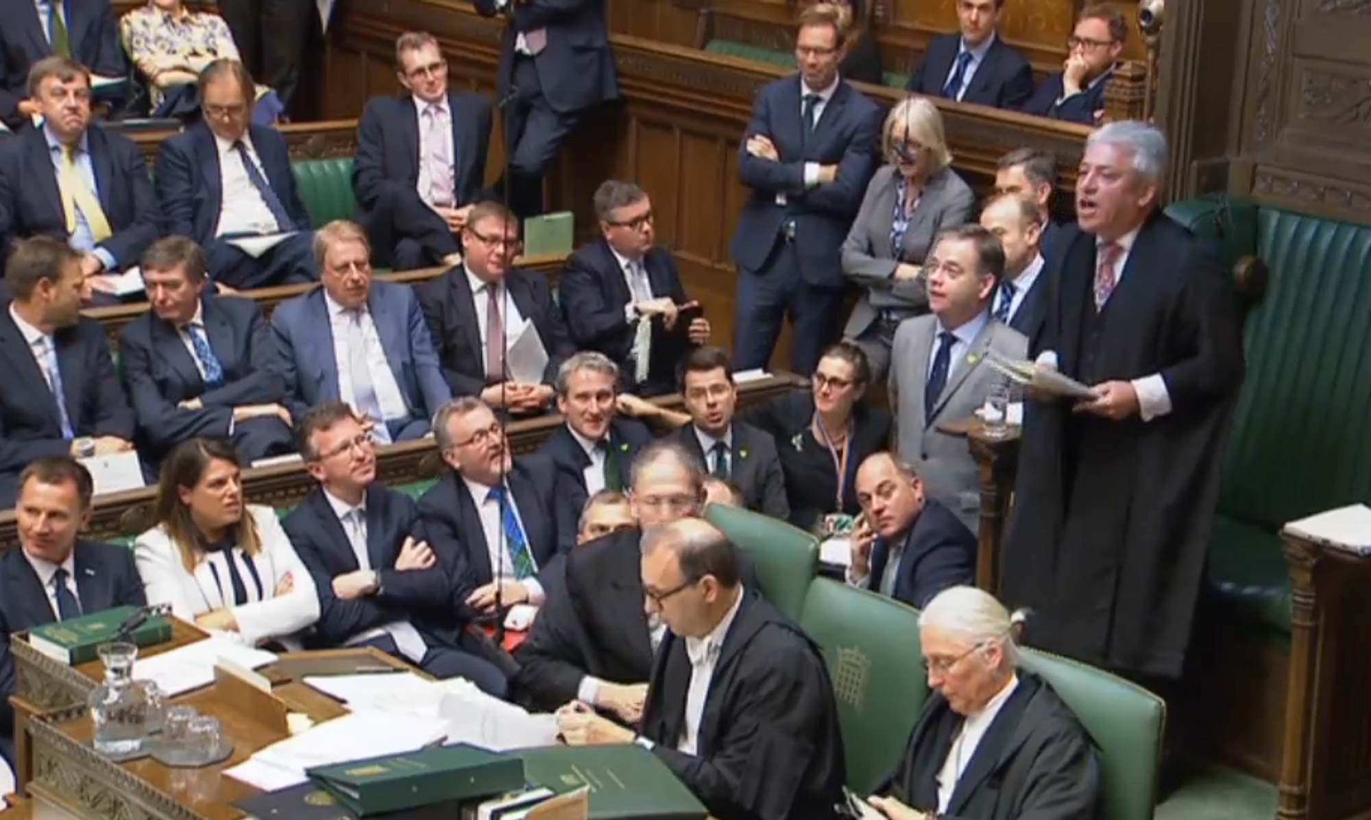 Speaker John Bercow speaks during Prime Minister's Questions in the House of Commons Photo credit : PA Wire