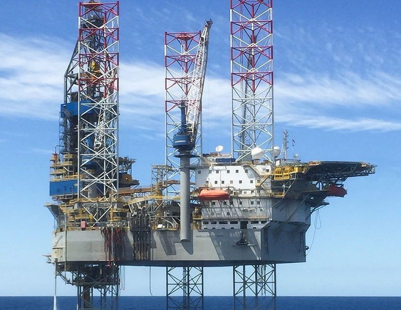 On the job: the Noble Tom Prosser jack-up rig