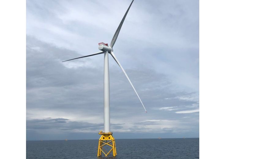 The first turbine has been installed for the Beatrice wind farm.