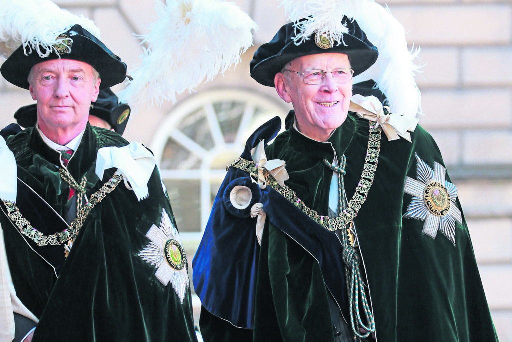 Sir Ian Wood receives Scotland's highest honour from The Queen
Scottish businessman and philanthropist Sir Ian Wood KT GBE was formally installed today (Friday 6 July 2018) as a Knight of the Most Ancient and Most Noble Order of the Thistle by Her Majesty The Queen, at a ceremony in Edinburgh.
The Queen is the Sovereign of the Order of the Thistle and appointments made to the Order are entirely in her personal gift. The Order has a maximum complement of 16 Knights (KT) plus Royal Knights, who are currently Prince Philip, Prince Charles, Princess Anne, and Prince William.
The Order of the Thistle is Scotlands great order of chivalry, and membership is considered one of the countrys highest honours. The Order is traditionally given to Scots or people of Scots ancestry, who have given distinguished service.
The installation ceremony took place at St Giles Cathedral this morning with the official blessing in the Thistle Chapel.  Sir Ian had, earlier in the week, a private audience