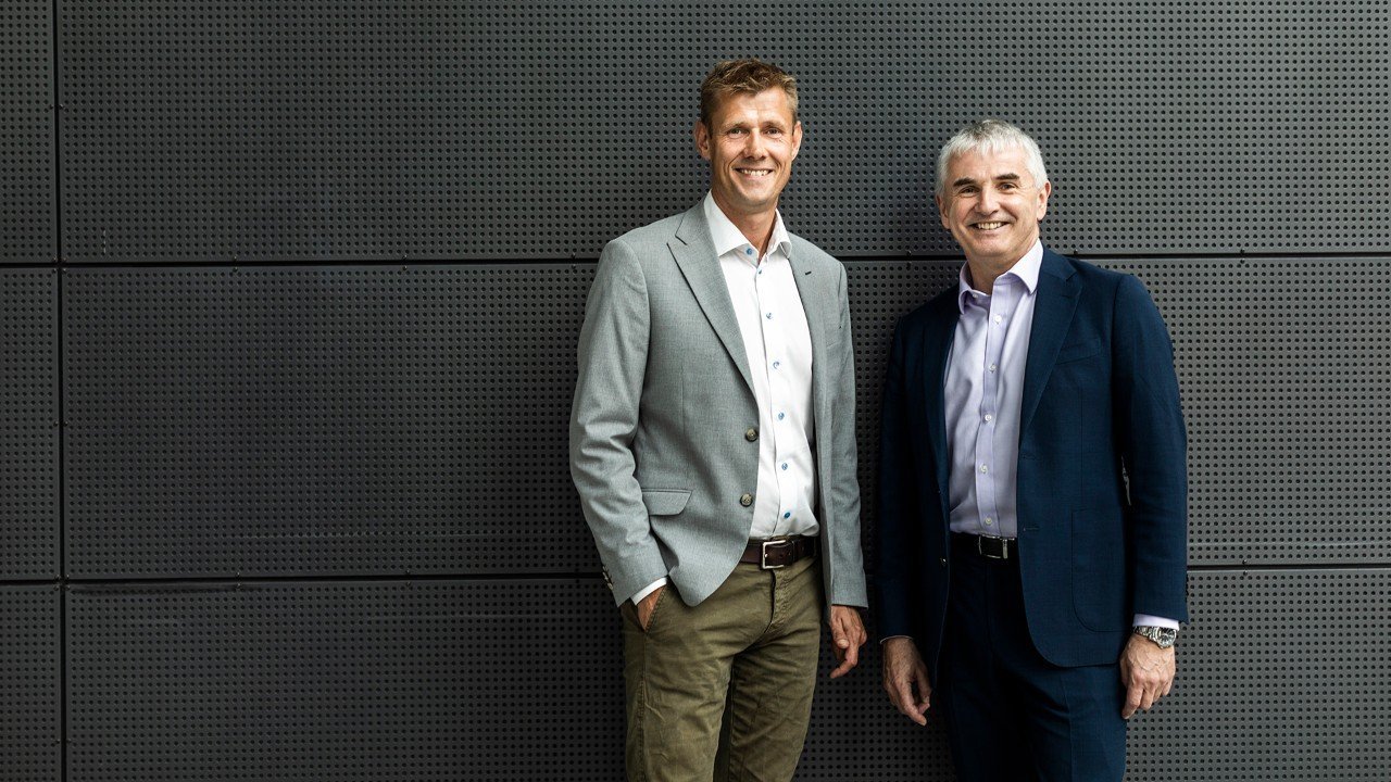 CEO Henrik Lind (left), Danske Commodities, and Tor Martin Anfinnsen, senior vice president, Marketing & Supply in Equinor. (Photo: Thomas Priskorn / PRISKORN)
