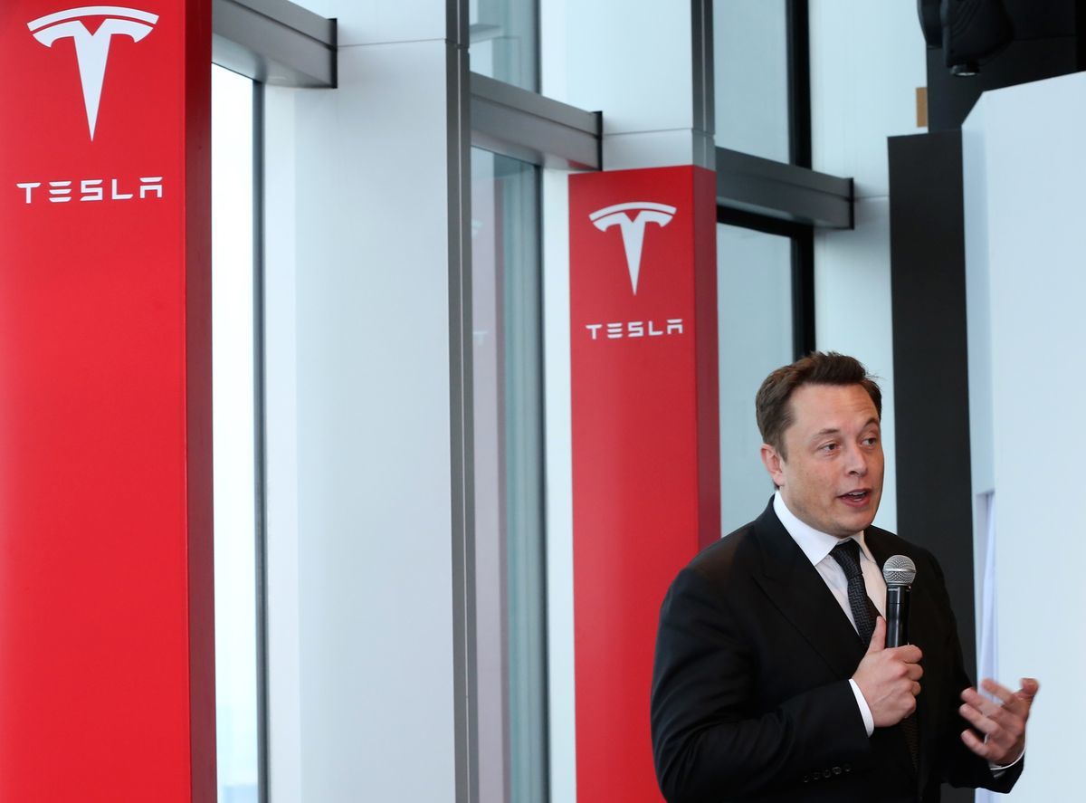 Elon Musk, co-founder and chief executive officer of Tesla Motors Inc., speaks during a news conference in Tokyo, Japan, on Monday, Sept. 8, 2014.  Photographer: Yuriko Nakao/ Bloomberg