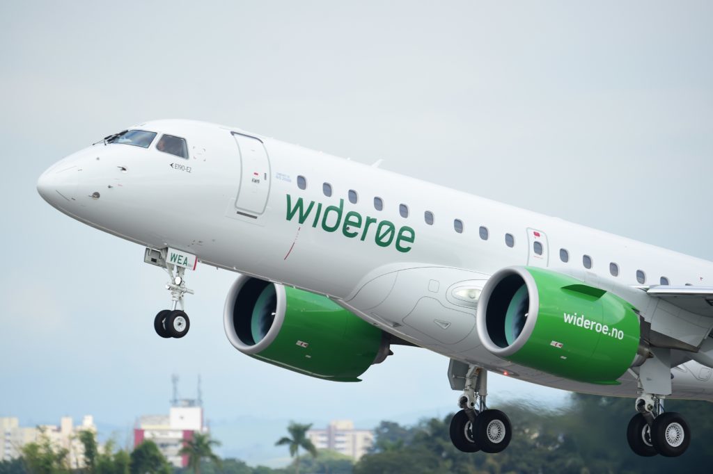 Widerøe’s new Embraer E190-E2 jet aircraft