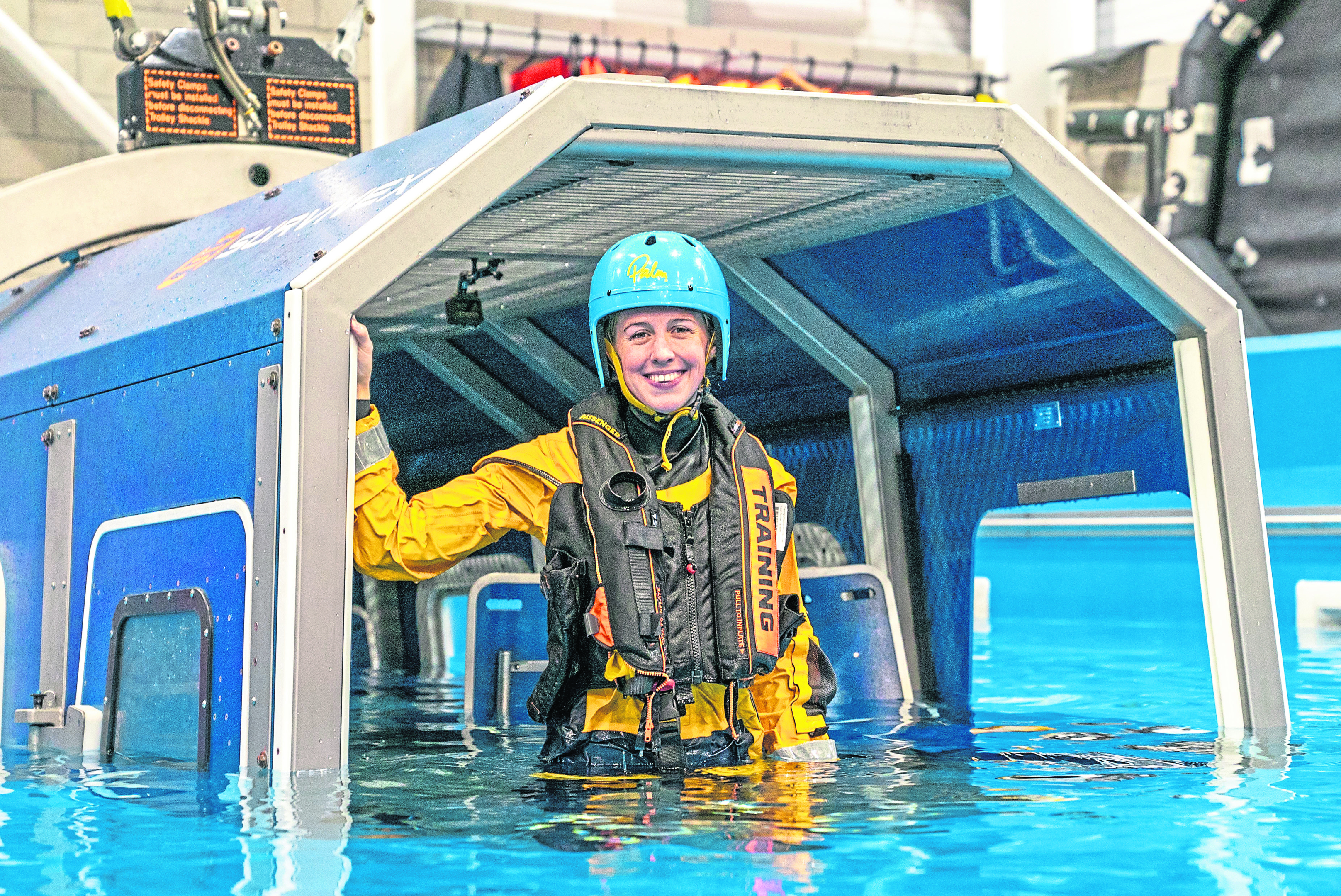 Hannah Miley with other participants taking part in the Huet challenge at Survivex in aid of Sands Charity 
Picture by Euan Duff