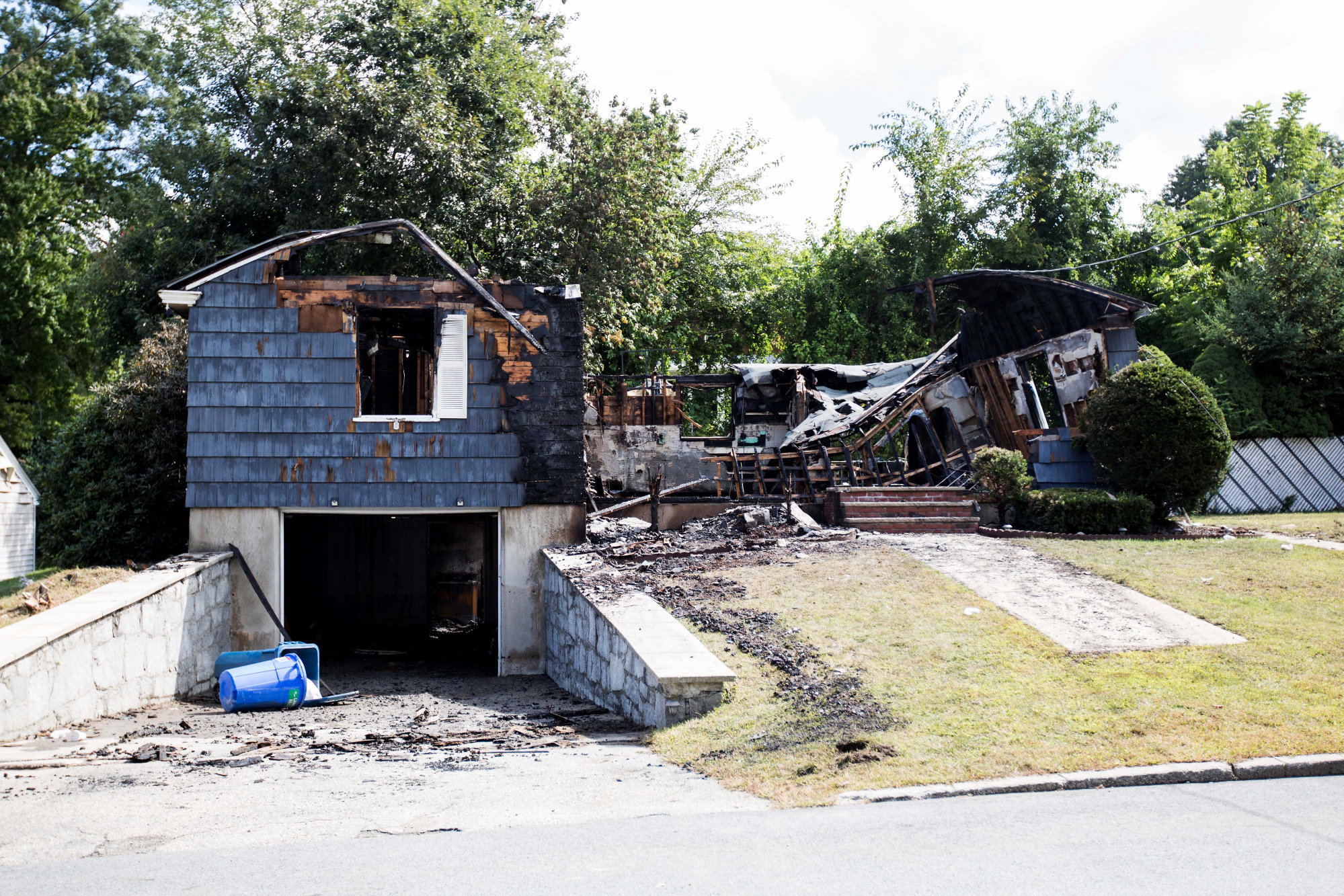 A home damaged by an explosion in Lawrence, Mass. Photographer: Scott Eisen/Bloomberg