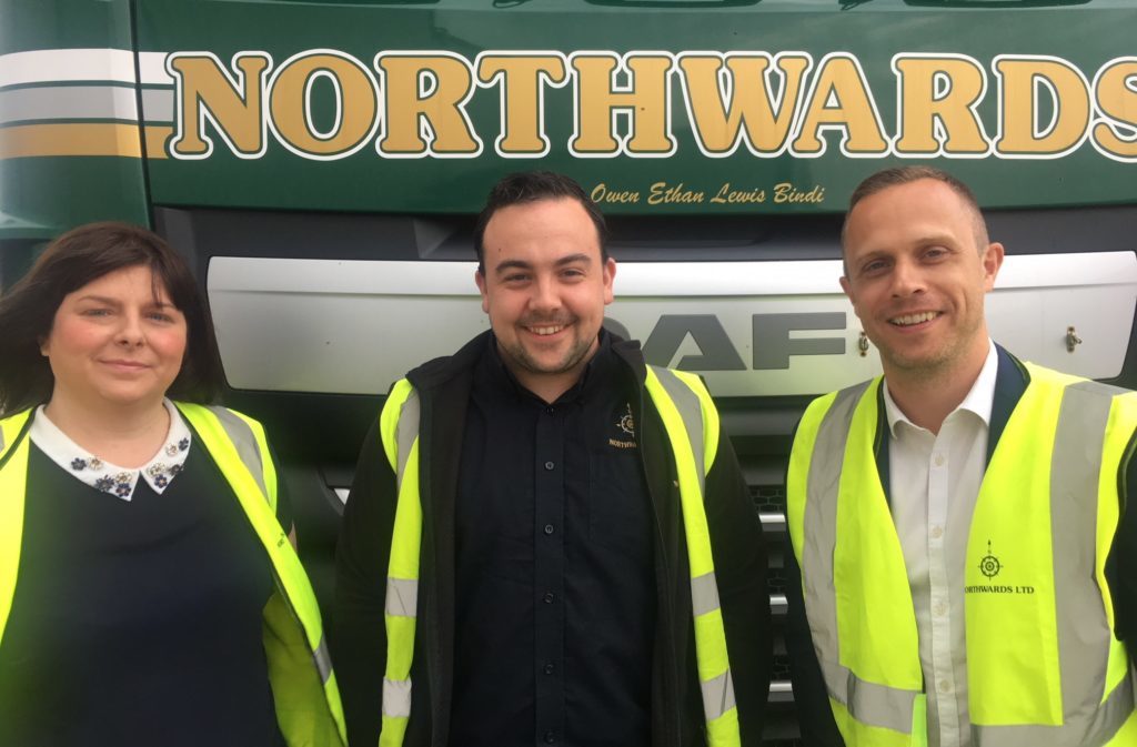 Left to right: Sharon Cumming (Area Manager, RHA Scotland), Scott Bell (Aberdeen Depot Manager, Northwards Ltd, one of the operators who has used drivers from this scheme), Martin Simpson (General Manager, Driver Hire Aberdeen).