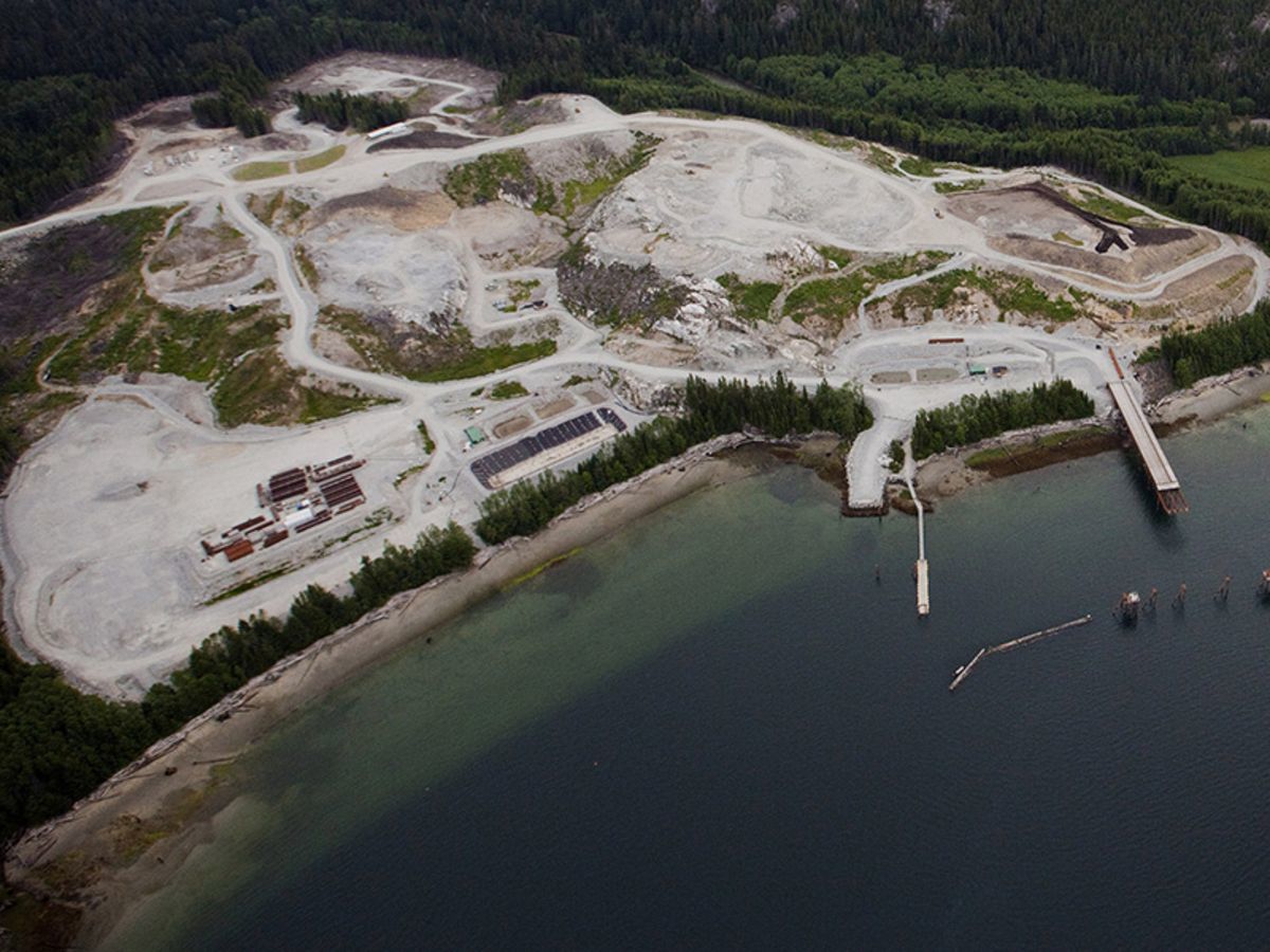 The Kitimat LNG site on the Douglas Channel near the town of Kitimat, British Columbia, Canada.