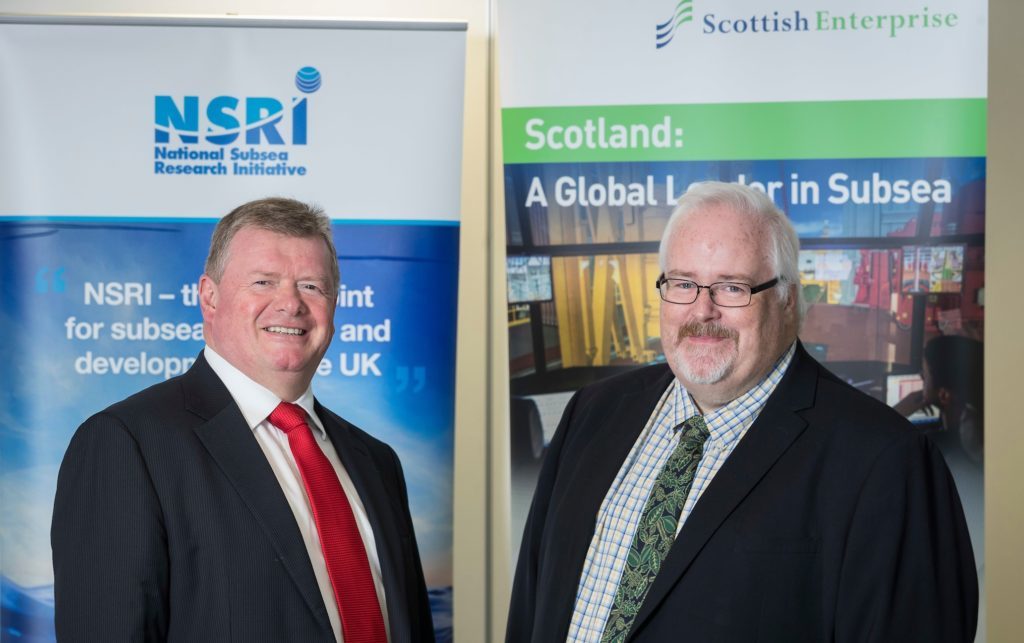 Tony Laing, NSRI director of research and market acceleration and Andy McDonald, sector director, energy and low carbon technologies at Scottish Enterprise.