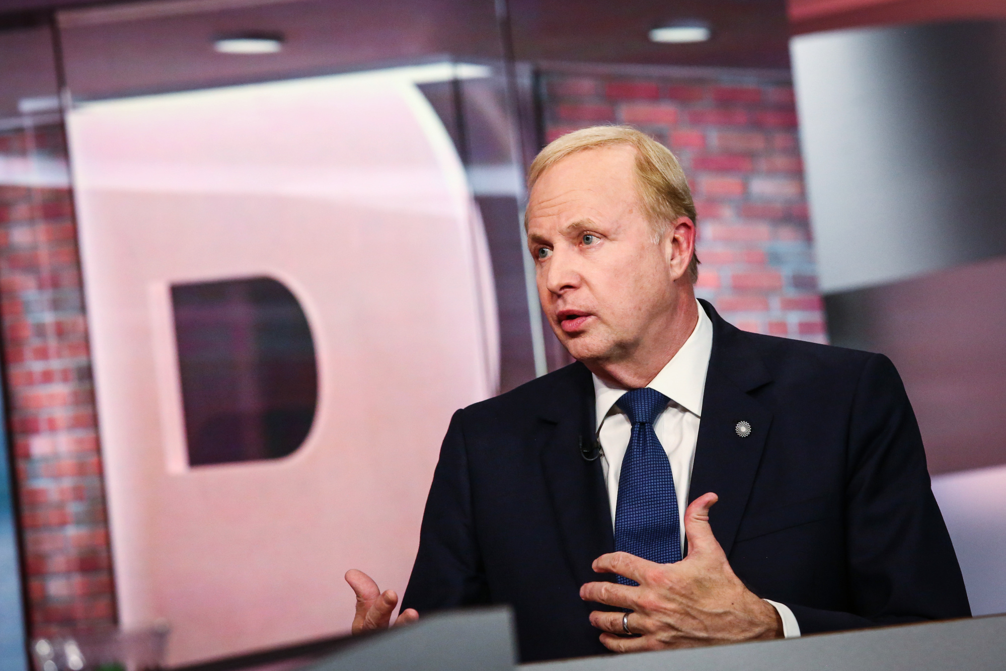 Bob Dudley, chief executive officer of BP Plc, speaks during a Bloomberg Television interview in New York, U.S., on Tuesday, Sept. 25, 2018.  Photographer: Christopher Goodney/Bloomberg