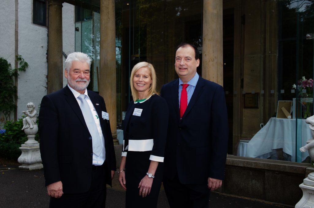 From the left, Rolv Flaaten, from event sponsor SAMCO, chairperson Tracie Watson, and Brett Jackson