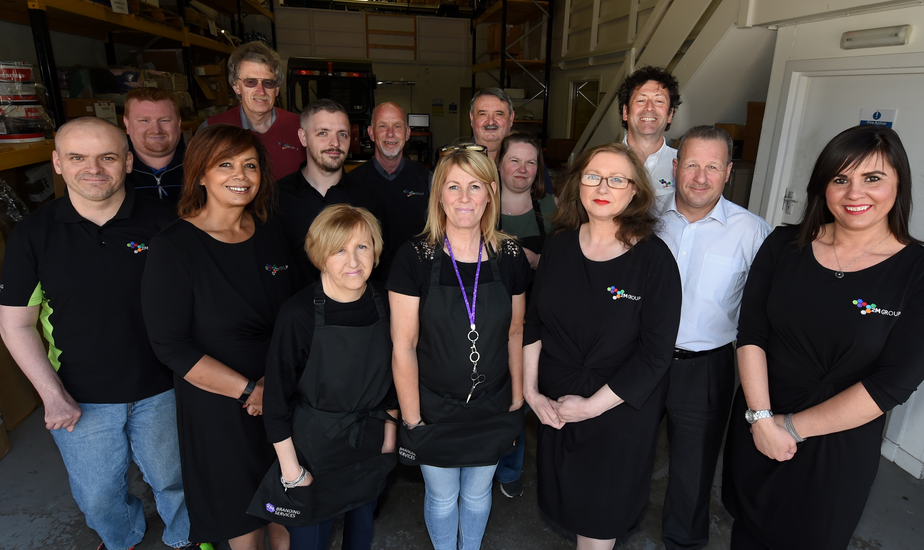 A photograph taken in May of 2M's Dyce based employees.