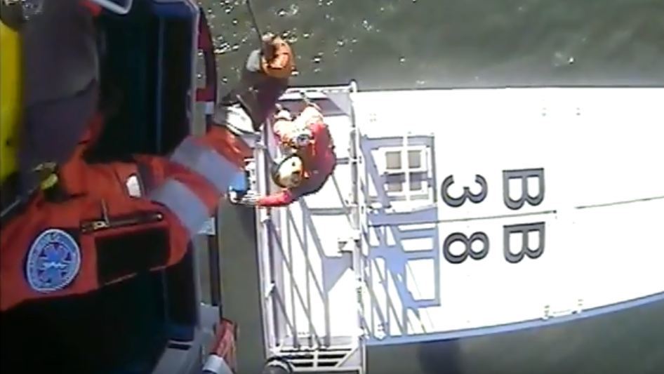 The MCA has released footage of the training exercise in the Irish Sea.