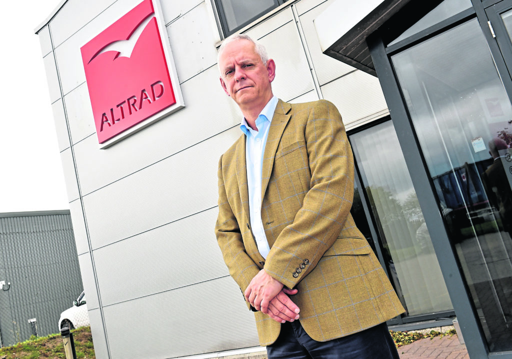 Business Lines: Altrad boss Mike Pettigrew at the company’s office at Kirkton Drive, Dyce. Photograph by Colin Rennie