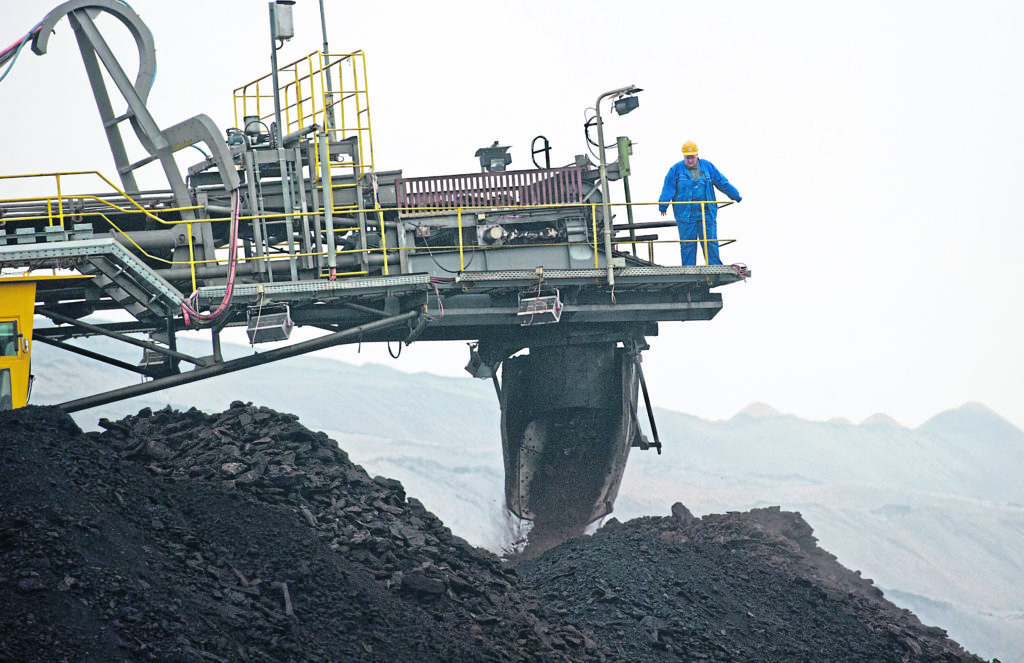 Coal mining excavator