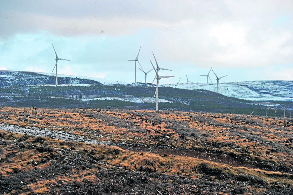 Looking south to the Berry Burn Windfarm, south of Forres.

Picture by Gordon Lennox 01/03/2017