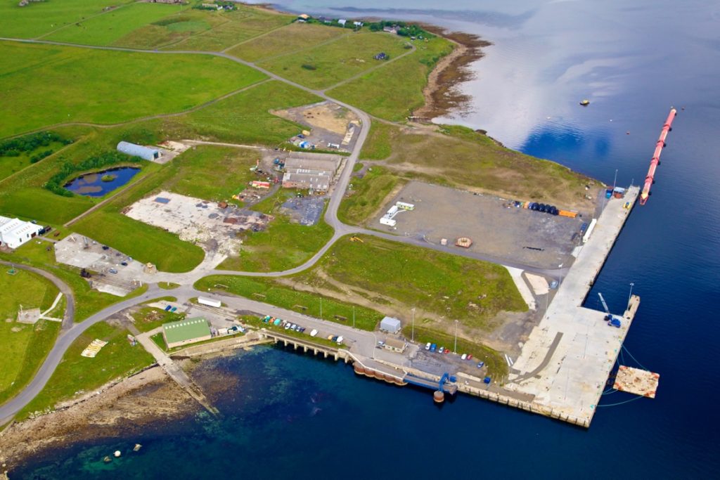 Oil contamination exists on the Lyness site, which used to be a Royal Navy fuel depot.