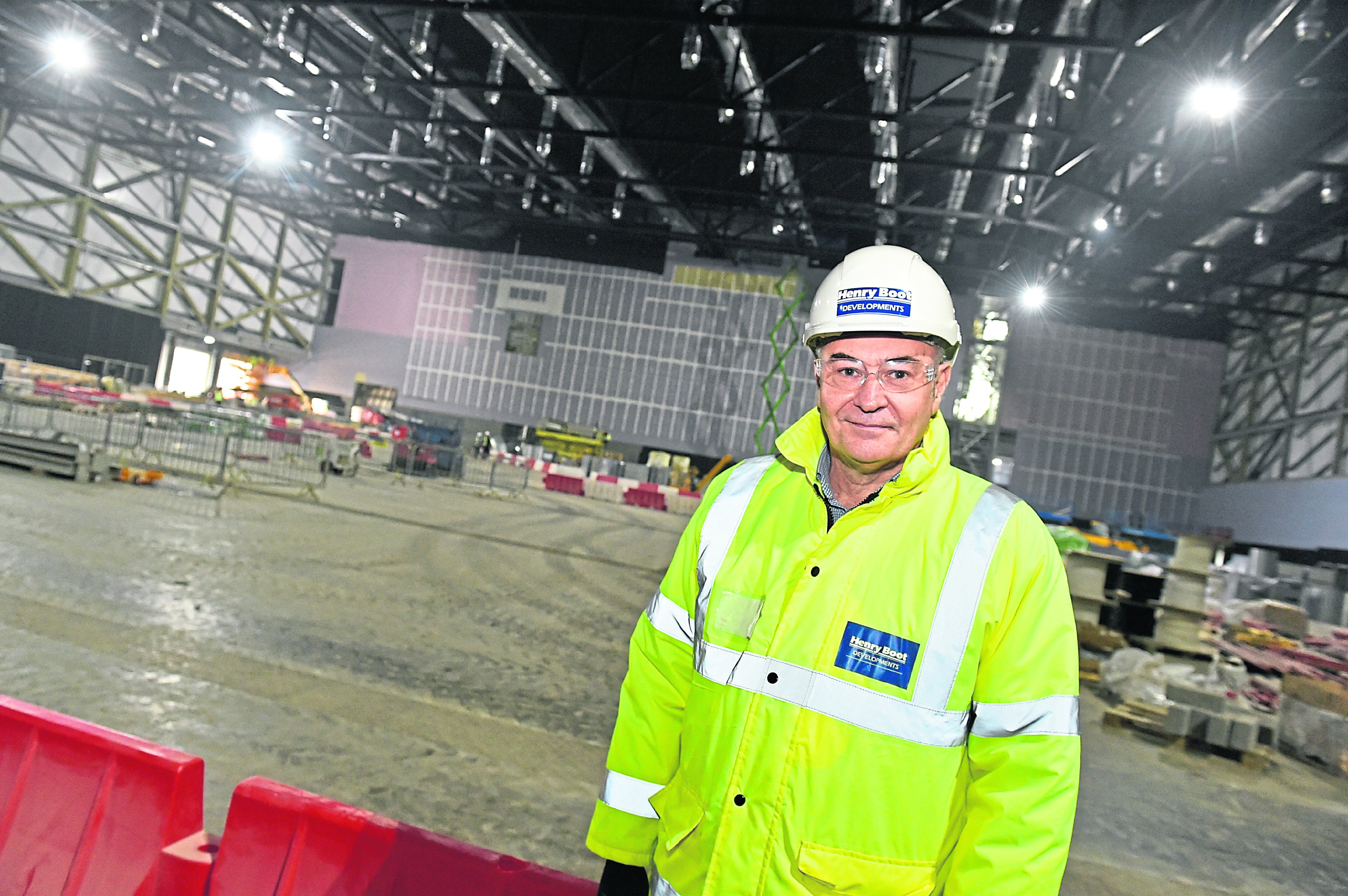 Tour of the TECA arena, the new AECC and hotels. Nigel Munro, Regional Project Manager for HBD in Scotland.