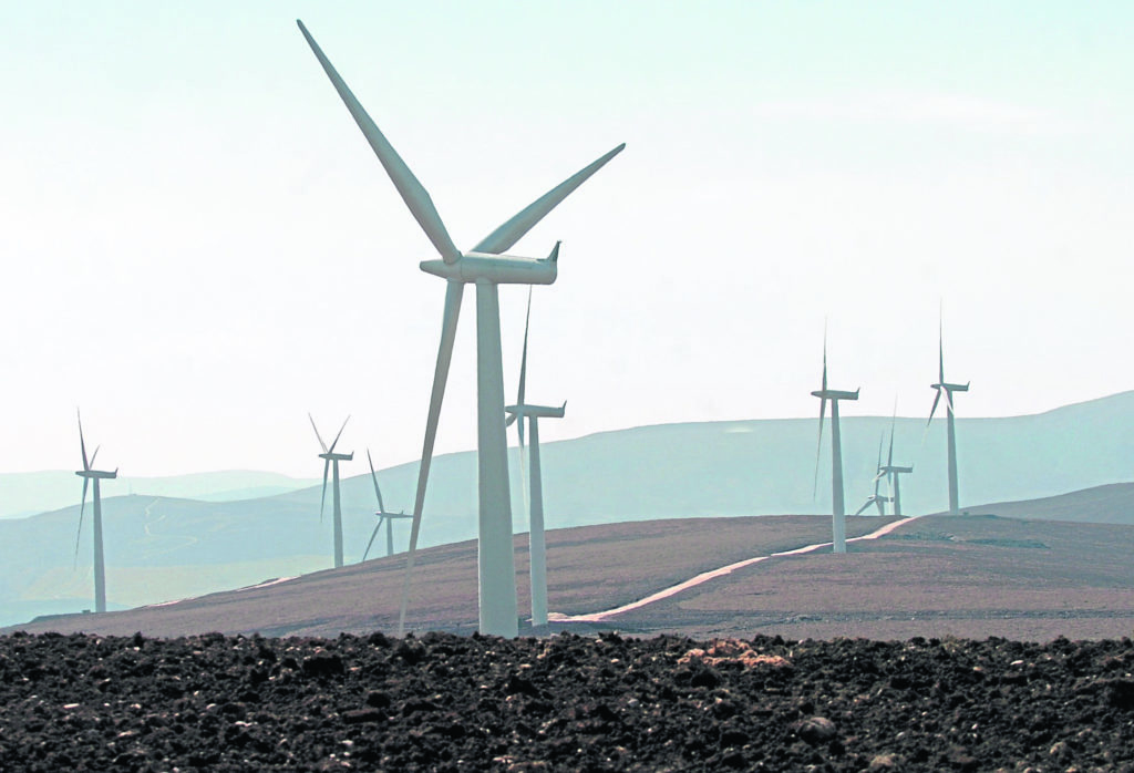 The Paul’s Hill wind farm at Ballindalloch opened in 2006 and has 28 turbines, with plans for seven more