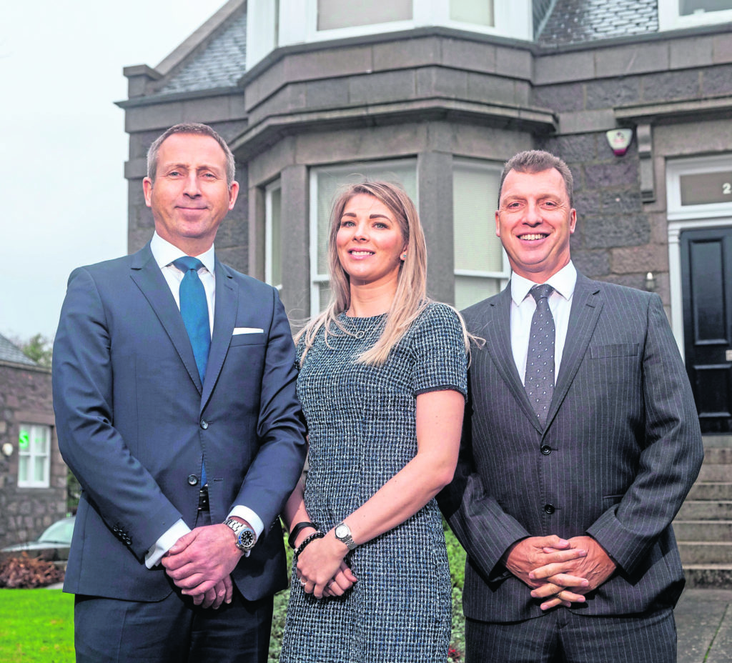Scott Morrison, Director of Financial Planning (left) and Linda Edward, Paraplanner (middle) from Charles Stanley’s Aberdeen branch and John Redpath, Executive Director of Financial Planning (right) who is based in the Edinburgh office.