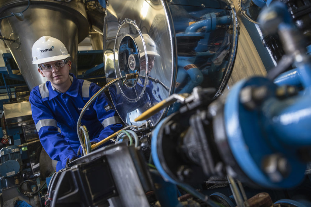 A worker at TWMA's Peterhead facility.