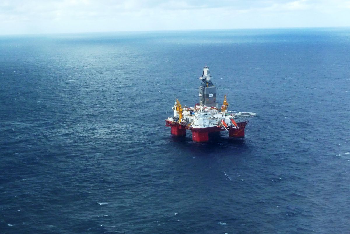 The Songa Offshore Songa Enabler rig, operated by Statoil ASA, operates in the Snohvit gas field in the Barents Sea off the coast of northern Norway, on Monday, April 24, 2017. Norway is betting the under-explored Barents could boost its oil industry, after crude production fell by half since 2000. Photographer: Mikhael Holter/Bloomberg