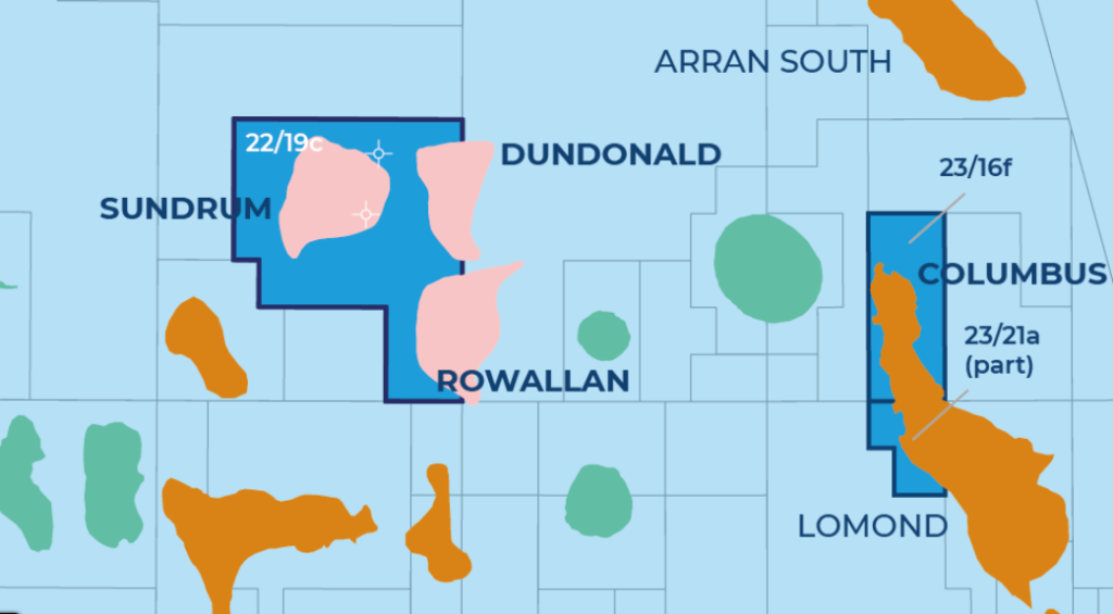 A map showing Rowallan's location