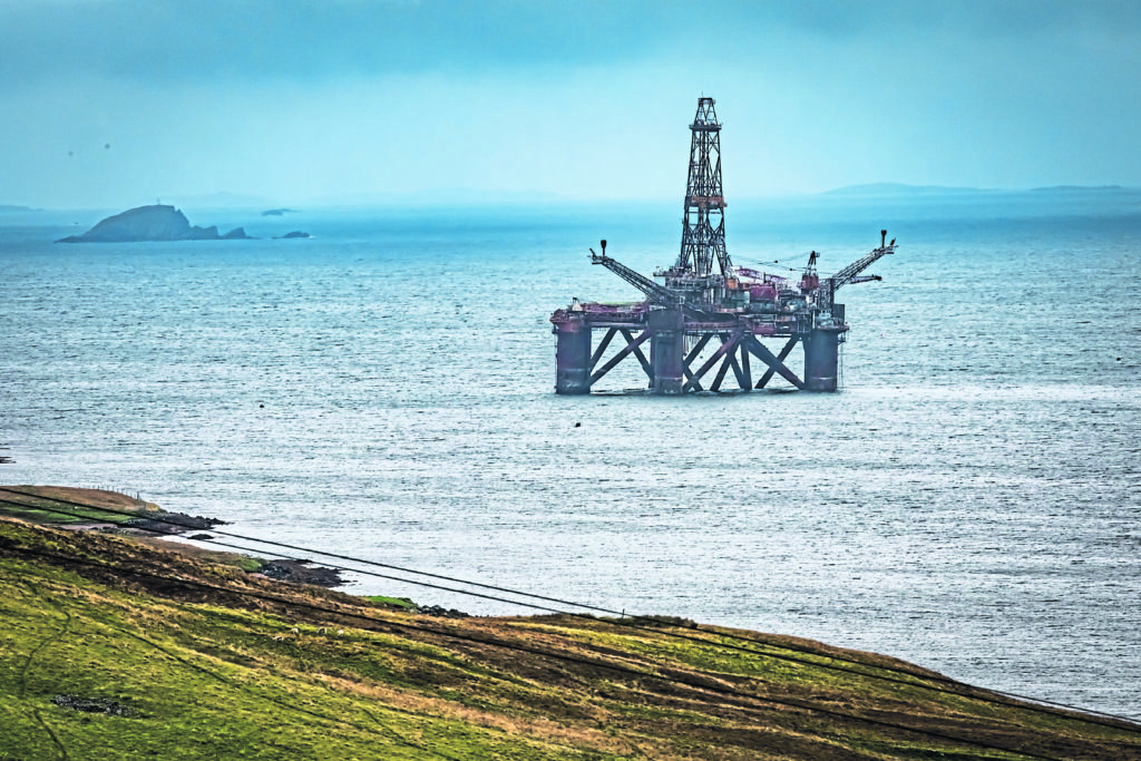 Oil platform at Shetland