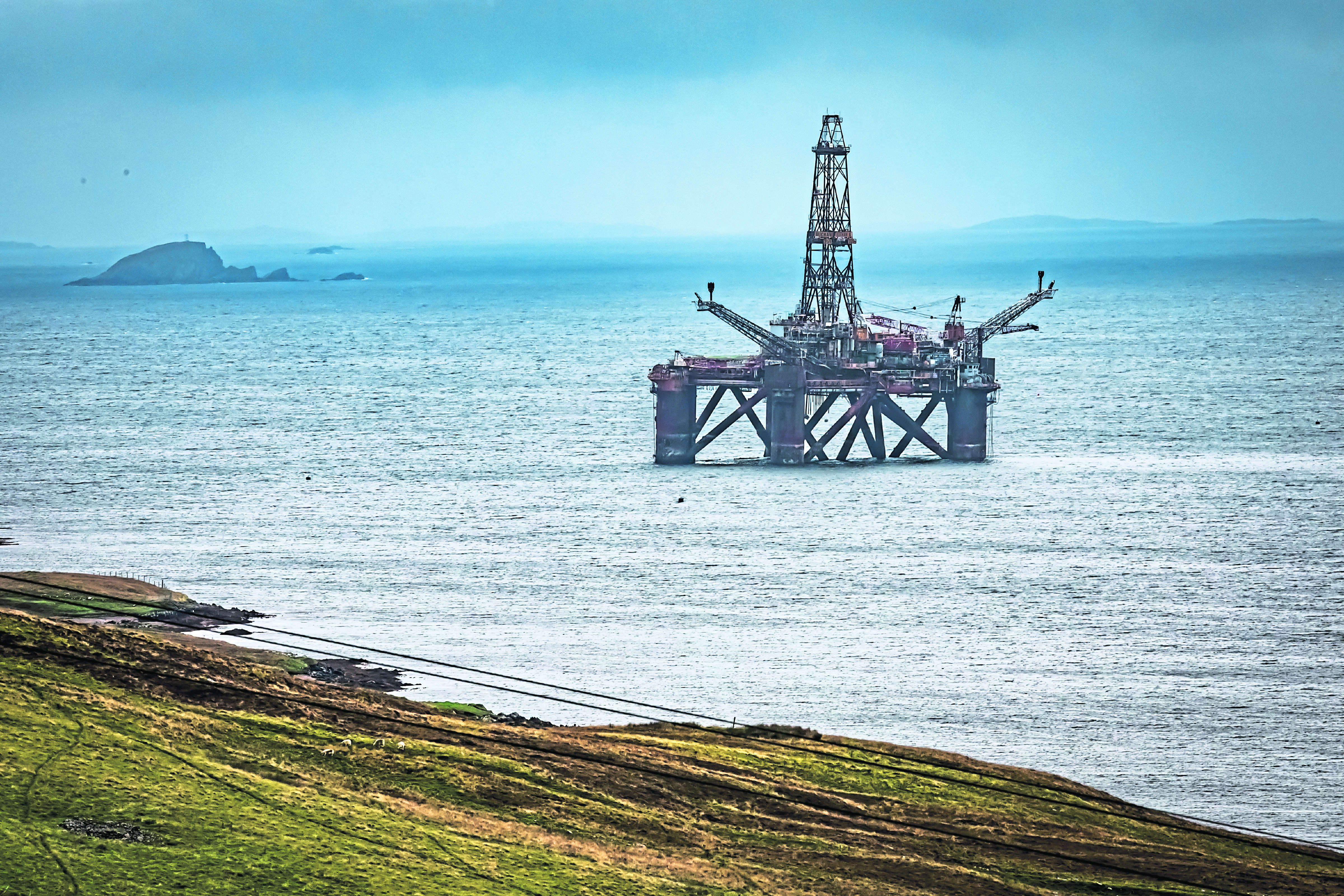Oil platform at Shetland