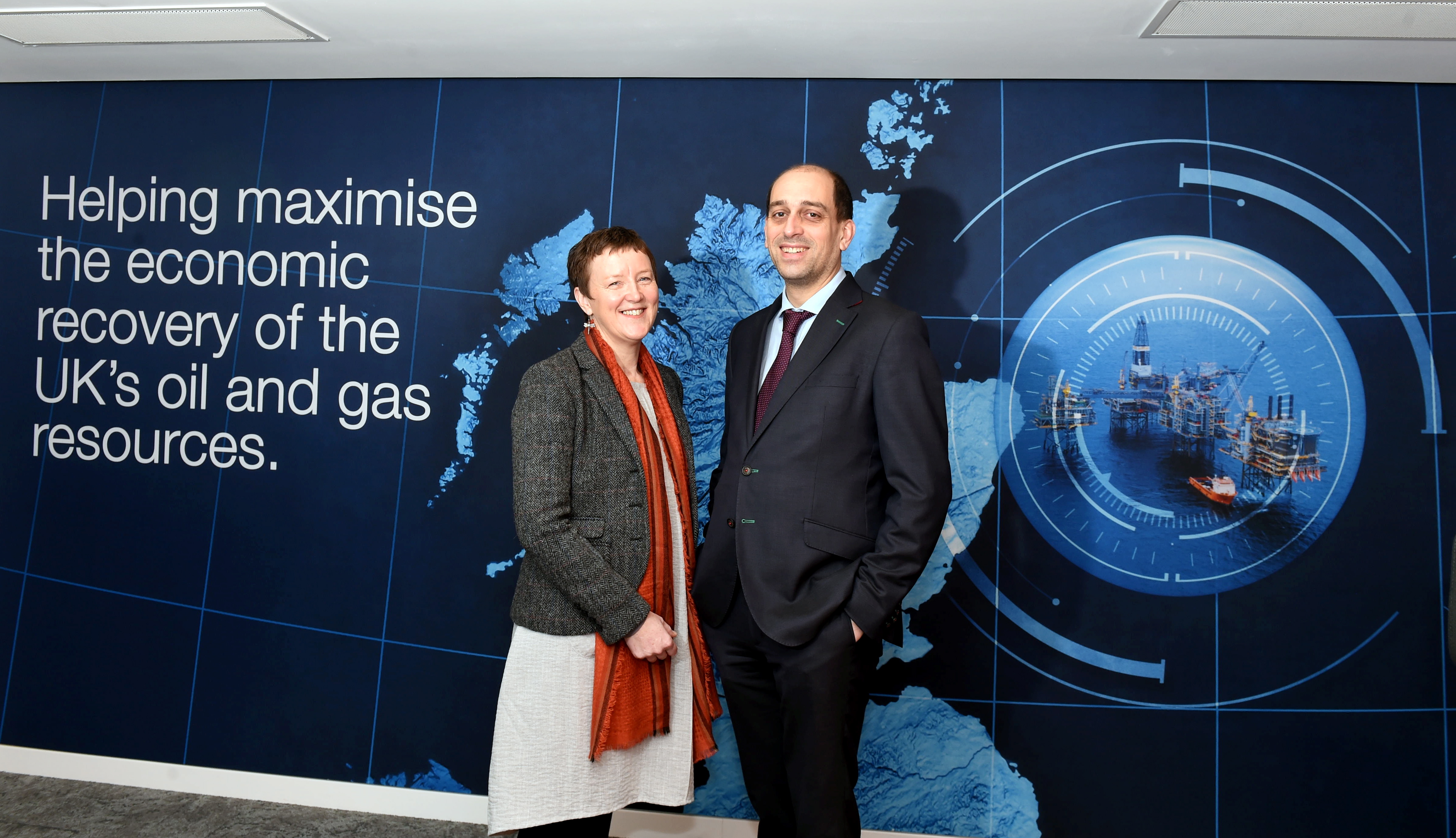 The Oil and Gas Authority's West of Shetland manager, Brenda Wyllie and Nick Richardson, Head of Exploration and New Ventures.