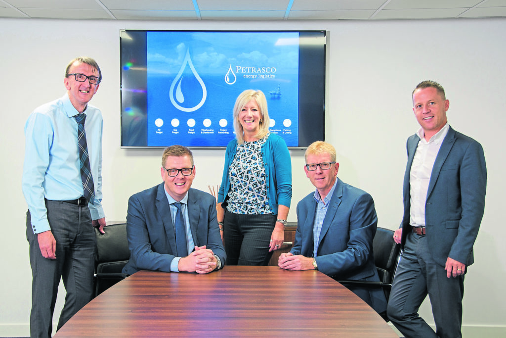 future: There is a growing sense of optimism for the Petrasco team, from left, Garrie Maitland, Kevin Buchan, Louise Auton, Stuart Webster and Chris Milne