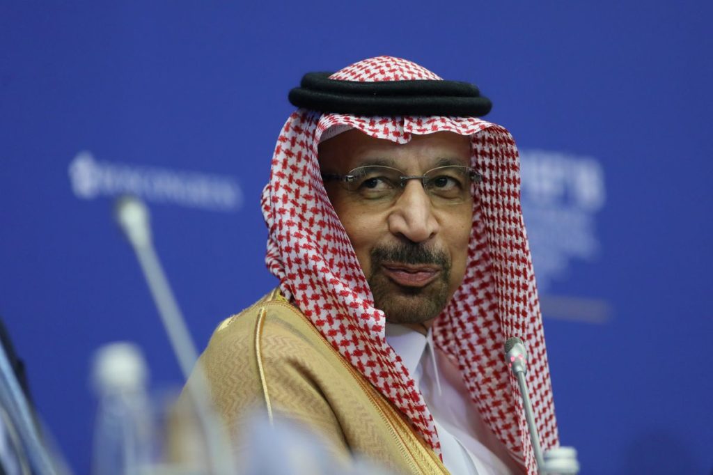 Khalid al-Falih, Saudi Arabia's energy minister. Photographer: Chris Ratcliffe/Bloomberg